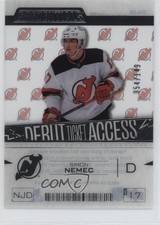 2023 Upper Deck Credentials Debut Ticket Access Acetate 54/149 Simon Nemec 1e7g