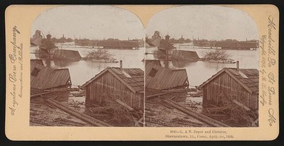 L. & N. Depot and Elevator, Shawneetown, Ill., Flood, April 3rd, 1898