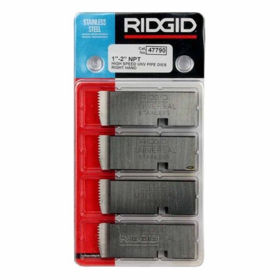 Ridgid 47790 1''-2'' - 11-1/2 NPT Universal Dies High Speed for Stainless Steel RH