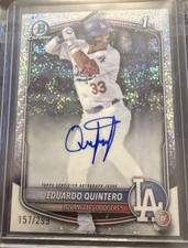 2025 Bowman - Chrome Prospect Autographs Eduardo Quintero Speckle Refractor /299