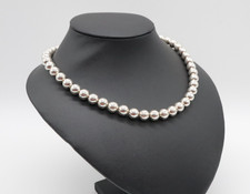 Tiffany  Co Bead Ball Necklace 10mm Beads in Sterling Silver with Box 18"