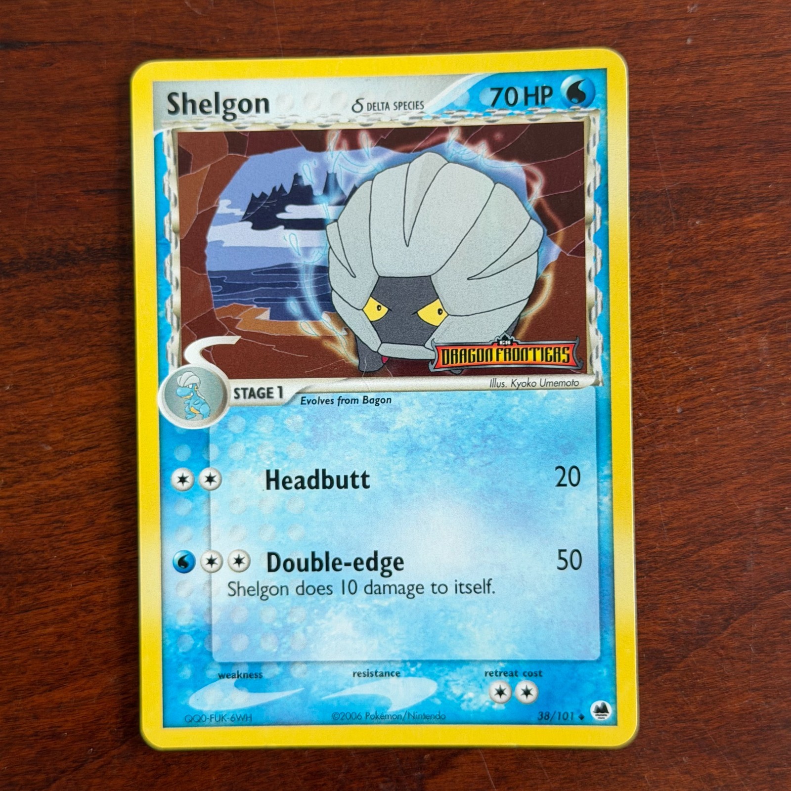 Shelgon 38/101 Reverse Holo Uncommon EX Dragon Frontiers Pokemon Card