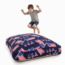 Sensory Crash Pad Mat 36" x 36" x 15" with Foam Blocks, Removable Fleece Cover