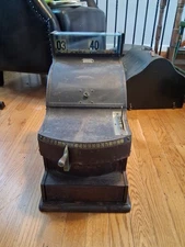 ANTIQUE TABERNACLE METAL CASH REGISTER 1920's ERA BLACK Lever Style 