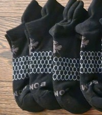 Bombas Boys ANKLE NEWSocks Size Small 4 Pairs Black Gray