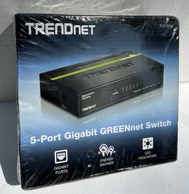 TRENDnet TEG-S50G 5-Port Gigabit GREENnet Switch - New Sealed