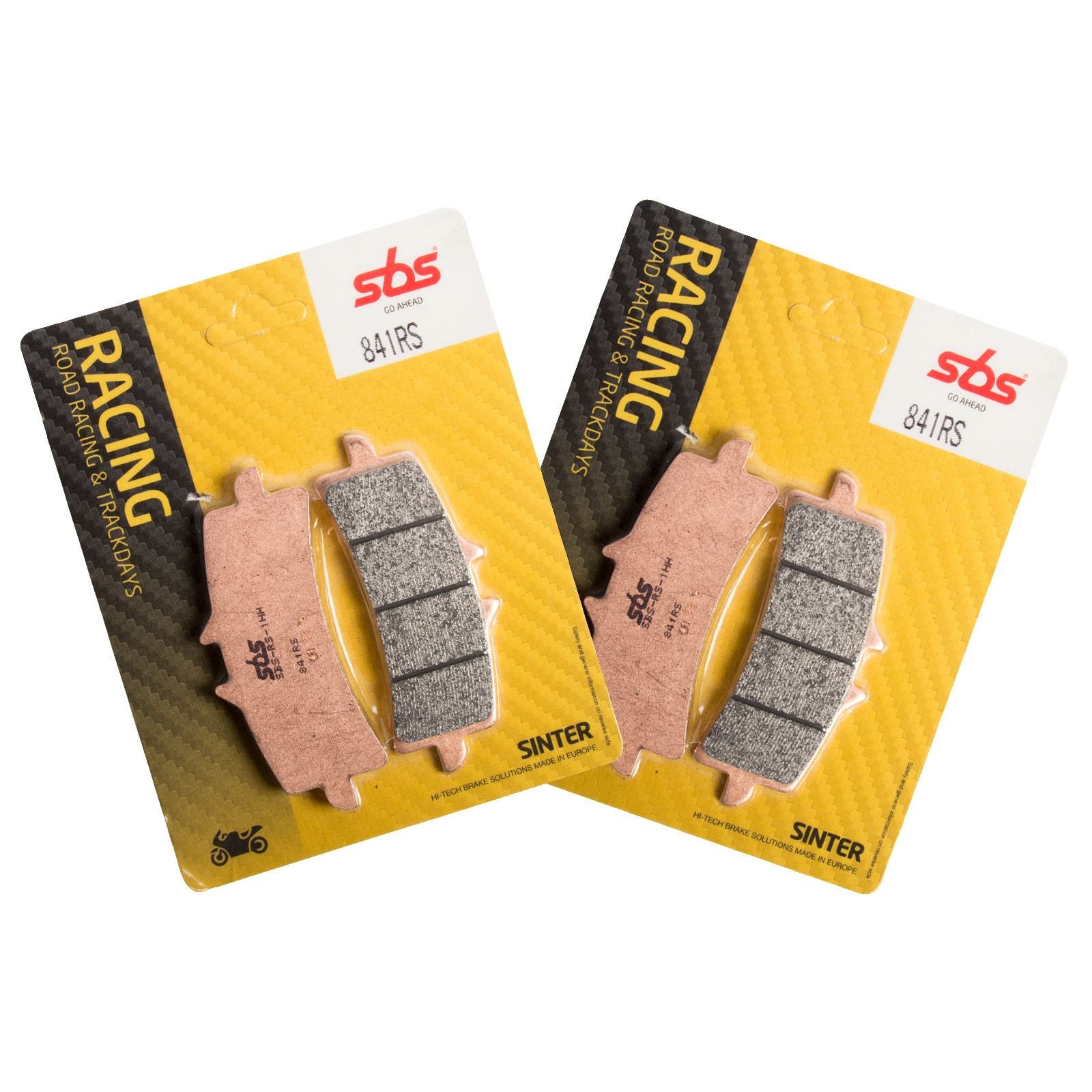 SBS 841 RS Sintered Front Brake Pads X2 for Energica Eva Ribelle 21-