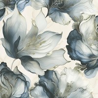 World Of Wallpaper Elysian AF0033 Vliestapete Floral Metallic Gold Blau