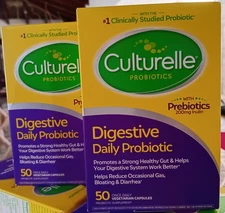 2 X Culturelle Probiotic Digestion 50 Capsules EXP 11/26 *Free Shipping*