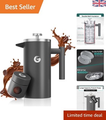 Elegante French Press mit Mini Kanister - doppelwandige isolierte Kaffeemaschine