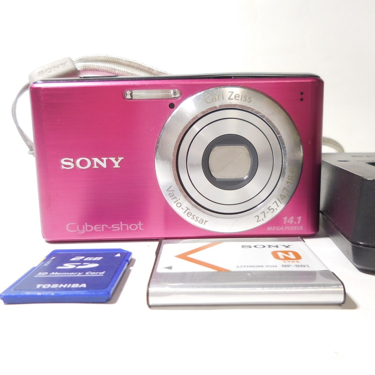 美品 SONY Cyber Shot デジカメ DSC-W530 ピンク、付属品 N.Mint] SONY Digital Camera Pink DSC-W530 Cyber Shot 4x