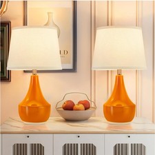 Table Lamp Set of 2, Ceramic Lamp Classic Beside Lamps Nightstand Lamp Modern...