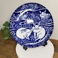 Sigma Taste Setter Blue Rabbits Plate Japan V...