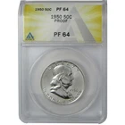 1950 Franklin Silver Half Dollar PF 64 ANACS Proof 50c Coin SKU:I25591