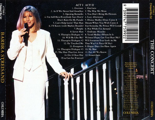 Barbra Streisand ~ The Concert: Live At Madison Square Garden CD. - Picture 2 of 4