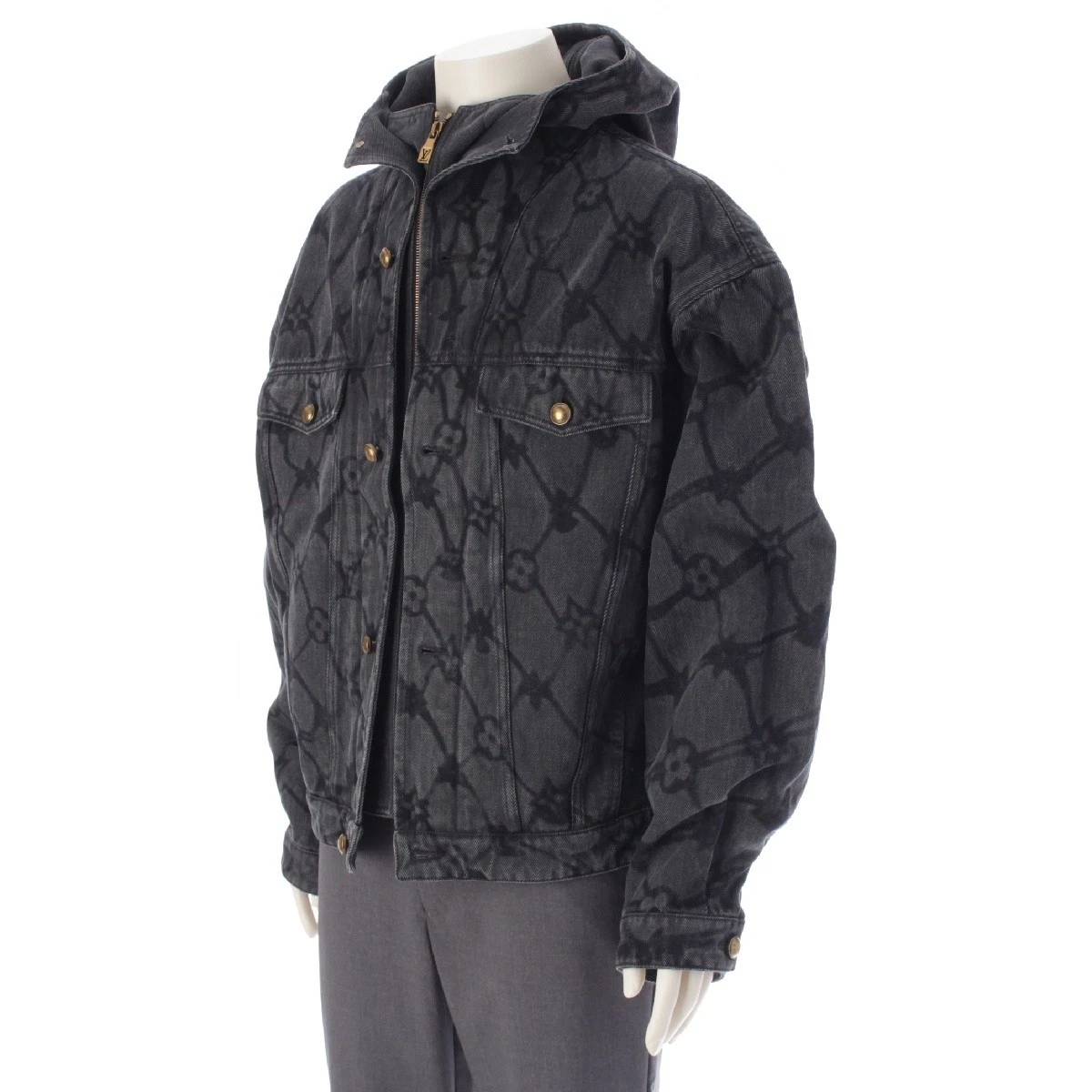 LOUIS VUITTON（LV） LOUIS VUITTON 24 anni cotone monogramma denim cappuccio blouson giacca capospalla 1...