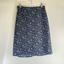 Vintage Midi Skirt Blue Floral Size 5 Fairy Coquette Cottage 90s Bloomcore USA