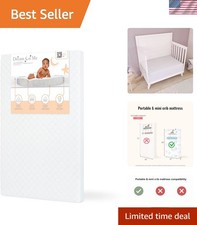 Baby Mini Crib Mattress Waterproof Firm Twin Portable Lightweight Vinyl