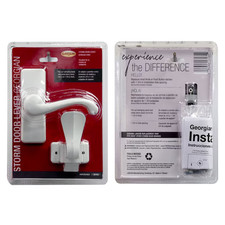 Larson Storm Door Lever Georgian Style Handle and Interior Latch White CH3010301