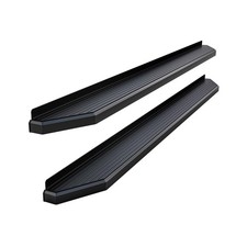 APS 6in Black Stainless Steel Flat Running Boards Compatible with Chevy Sil...