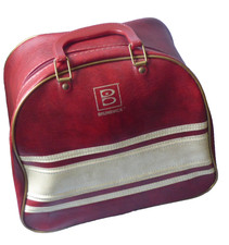 🎳 Brunswick-Bowling Tasche rot mit LASER Bowling Ball 🎳 Kugel Vintage 🎳