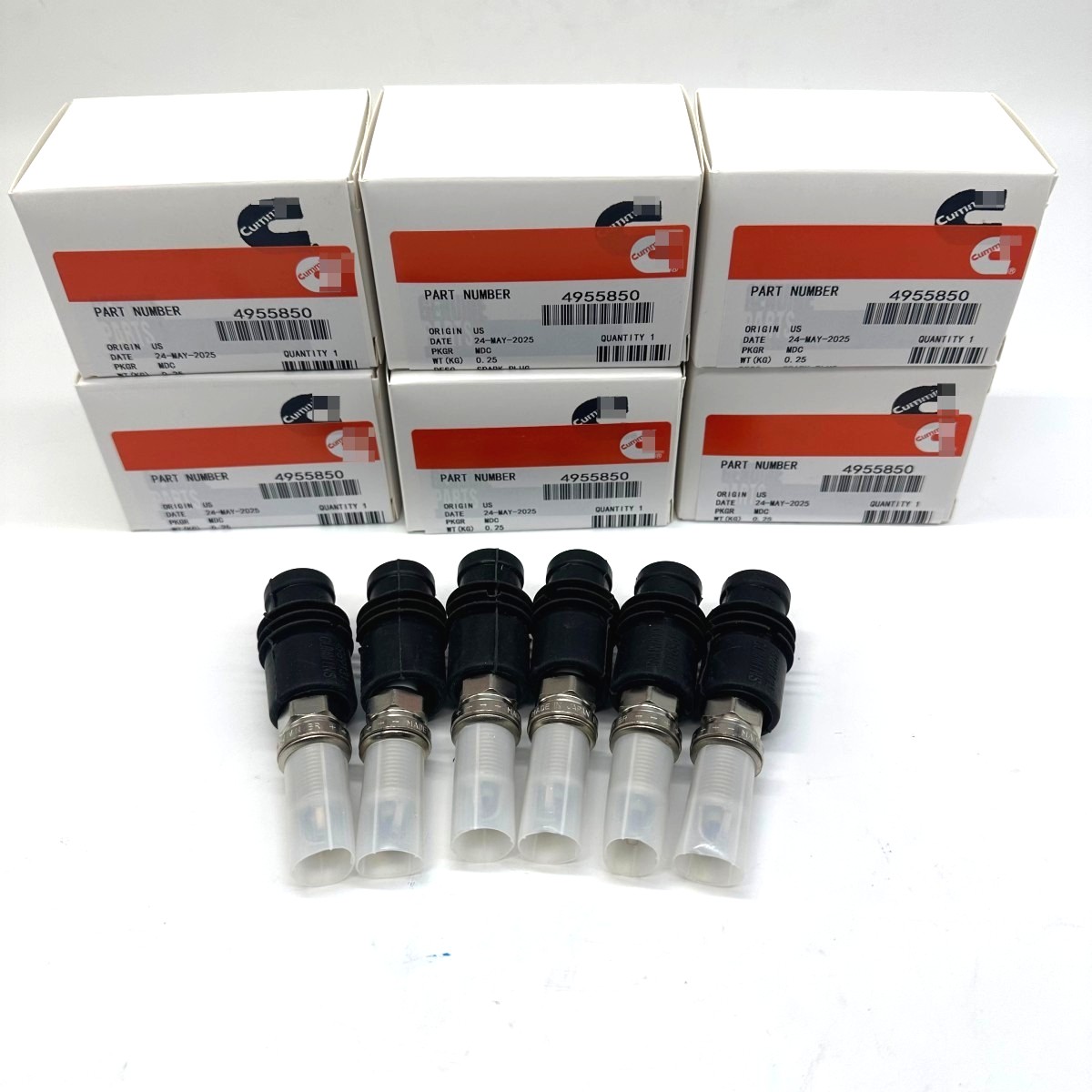 6pcs Spark Plug Kit Genuine For Cummins 5473010 Series 4955850 CNG Engines