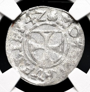 LIVONIA Reval. Hermann von Brueggenei Hasenkamp 1542 Silver Schilling NGC MS62
