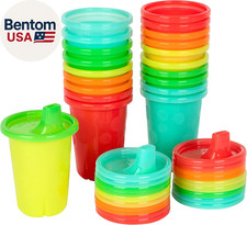Take Toss Spill Proof Sippy Cups - Rainbow Party Pack - Reusable Toddler Cups