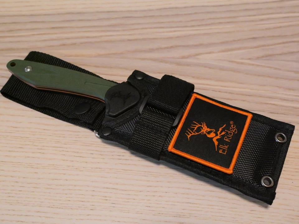 Cuchillo de hoja fija 9" horizontal llevar interior Full Tang verde táctico afilado Foto 4 de 4