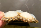 Vintage LARGE Stunning Moonstone Rhinestone Gold Tone Brooch Pin - Gorgeous! #44 — photo 6