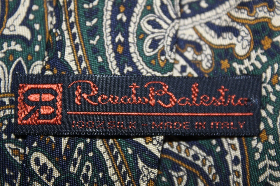 Gravata de seda RENATO BALESTRA feita na Itália F36644 - Imagem 4 de 4