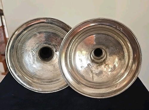 Antique Austrian 800 Silver Candlesticks Mrkd Thomas Dub Head Of Diana Rare 420g - Picture 15 of 16