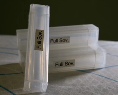 Coinsafe coin tube for gold full sovereign coin, old round £1 coin