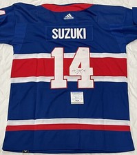 Nick Suzuki Signed Autographed Montreal Canadiens Retro Blue Jersey PSA/DNA