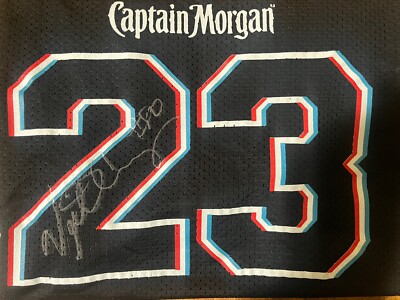 Autographed Victor Cruz Captain Morgan Promo Jersey