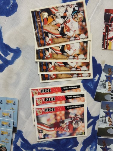Lot Of 34 Hall Of Famer 1990s Football Baseball Cards Young Rice Deion Favre - Picture 8 of 10
