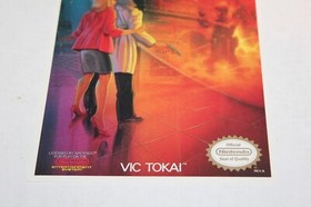 Authentic 1990 Nintendo NES Game Vidpro TRU Display Card Mafat Conspiracy  RARE