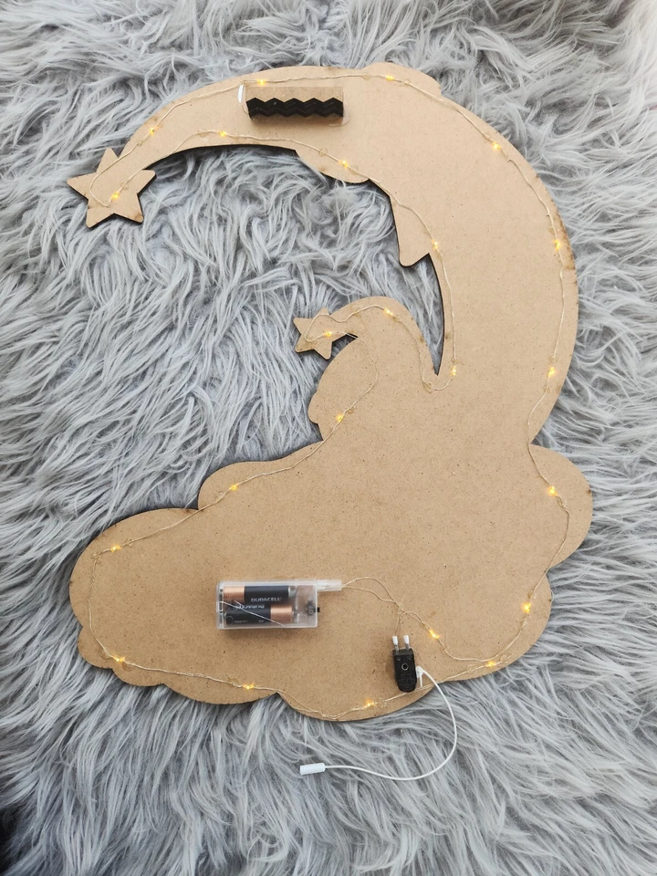 Decoración de habitación infantil, luz de noche, luz de luna, decoración de pared Foto 2 de 3