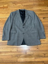 Jos A. Bank Mens Blazer Jacket Wool 2 Button Jacket Sport Coat 46L Gray Flecked