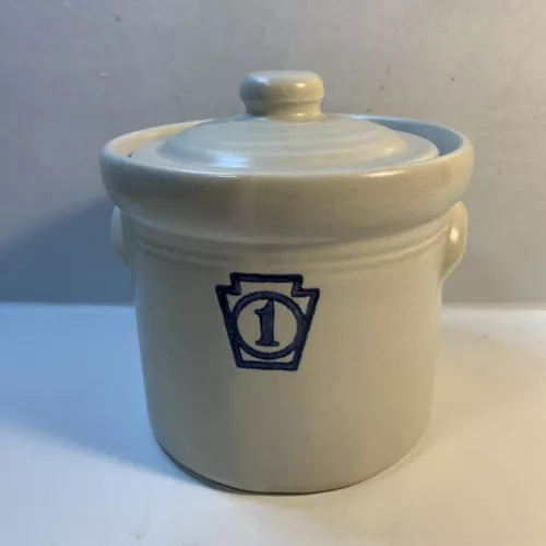 Vintage Pfaltzgraff Yorktown Keystone Blue Numbered 1 Canister with Lid - 509Y
