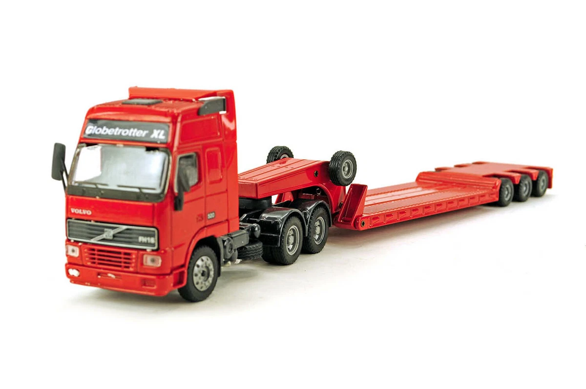 Joal 332 Volvo Globetrotter Tractor w/Tri-axle Lowboy Trailer 1/50 Die-cast MIB