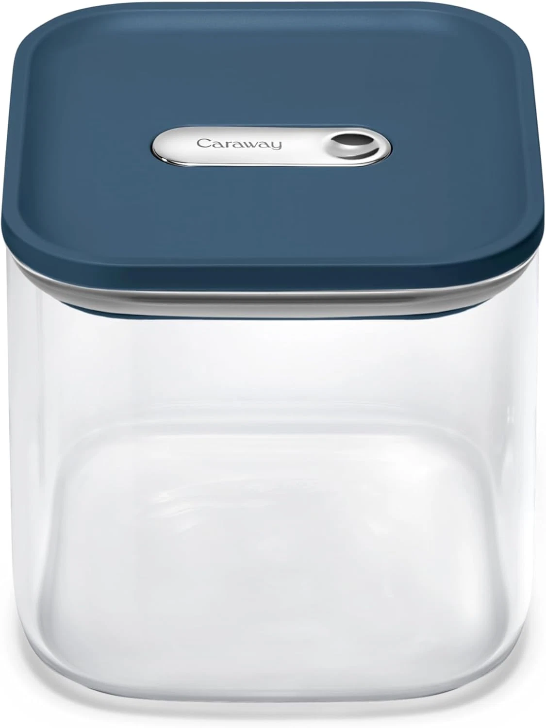 2.5Qt Navy Glass Airtight Food Storage Container - BPA-Free & Stackable