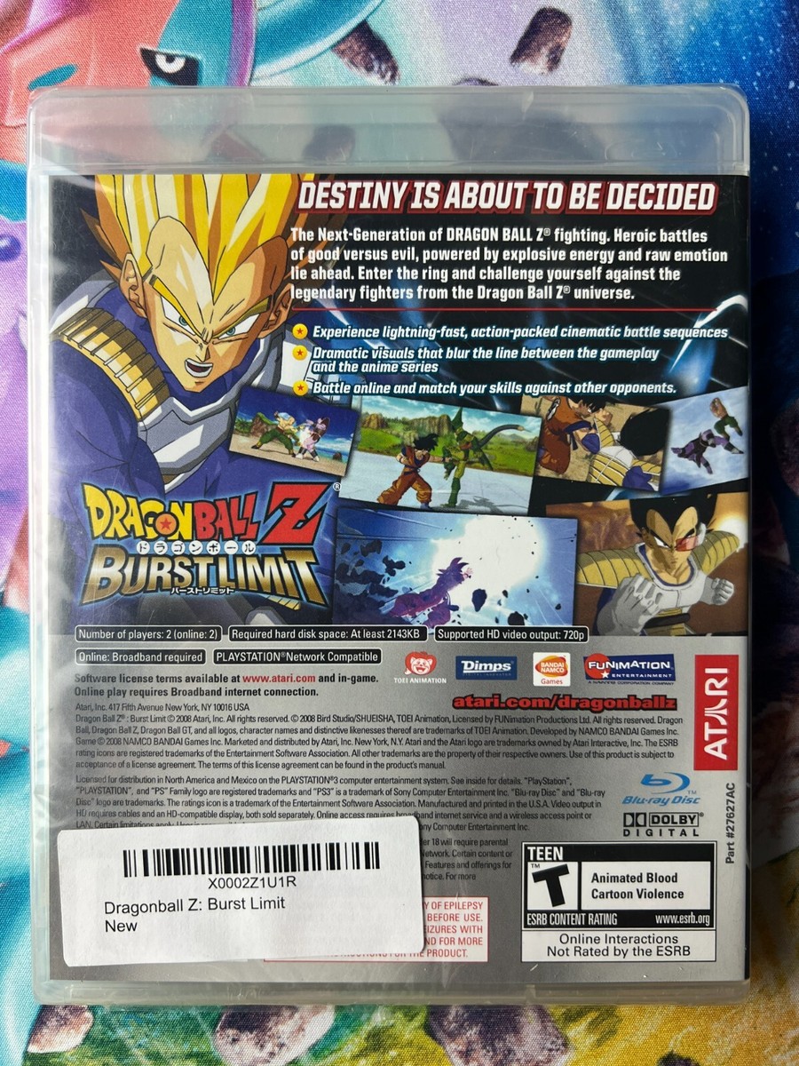 Dragon Ball Z: Burst Limit (Sony PlayStation 3, 2008) for