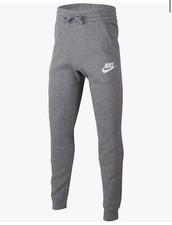 Boy's Kids Youth Nike Club Fleece Jogger Pants Grey Heather Medium NEW
