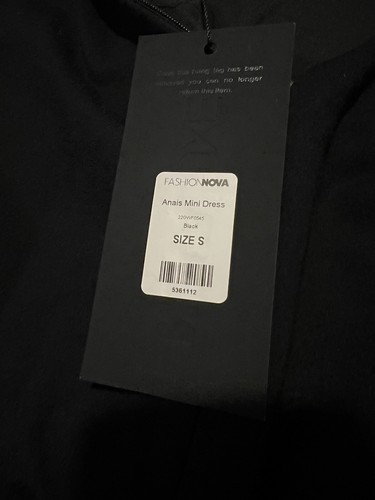 Moda Nova Anais Mini Vestido Pluma Borde Elástico Negro Pequeño Nuevo con Etiquetas - Imagen 8 de 8