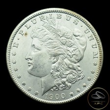 1900 Morgan Dollar 90% Silver BU Choice Gem++ Super Lustrous Stunning Tone ! 
