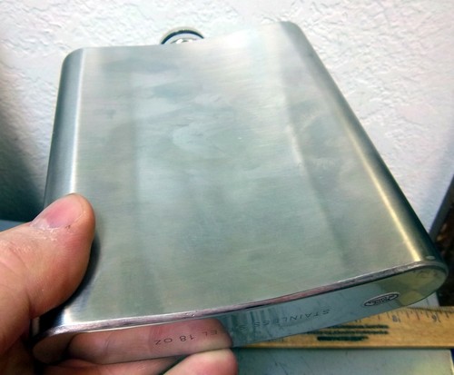 Alaska Outdoor Council large stainless steel flask Fairbanks Alaska 18 oz flask - Picture 3 of 3