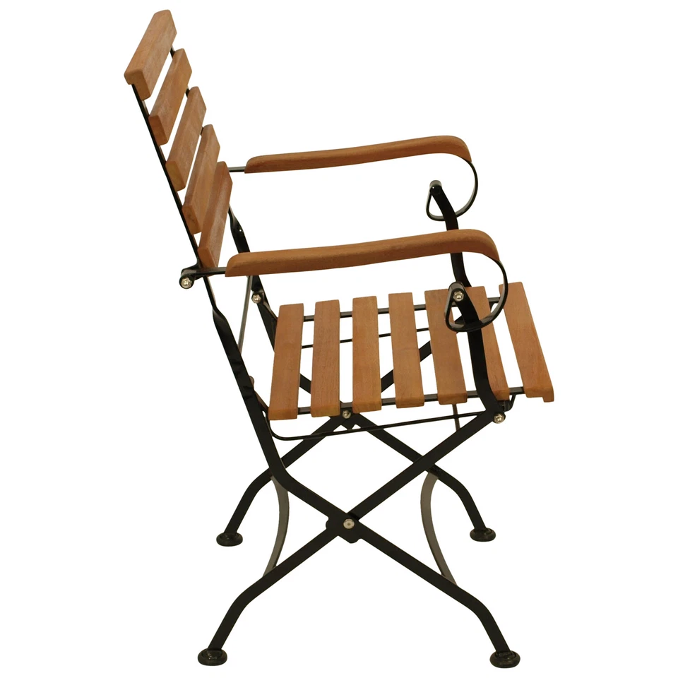 Sitzgruppe Gartenmöbel Gartengarnitur HOFGARTEN 3-teilig, Metall Eukalyptus Holz - Bild 4 von 4