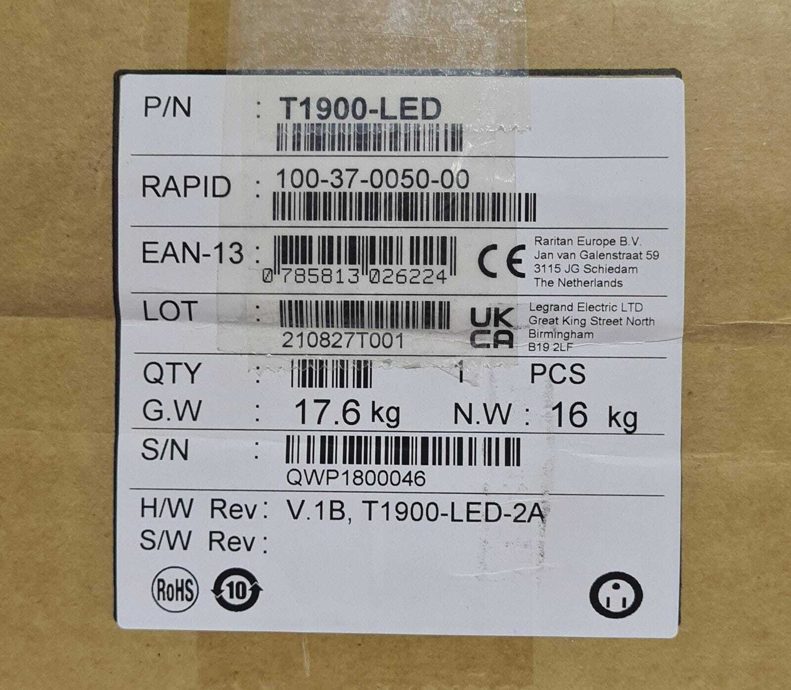 Raritan Computer T1900LED 19" LCD 1U Drawer KVM Rack Console eBay