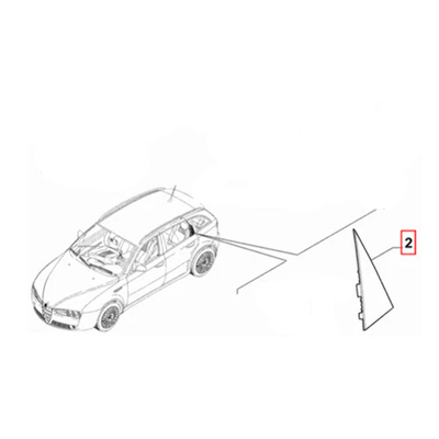 Escutcheon Rear Right ALFA 159 Station Wagon Cod. 156083657 